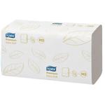 Håndklædeark,  Tork H3 Premium, 2-lags, V-fold, 23x22, 6cm,  11,5 cm, hvid, nyfiber