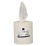 Håndklæderulle,  ABENA Care-Ness Excellent,  1-lags, Midi, 320m x 19,6cm, Ø19cm, hvid, nyfiber, uden hylse