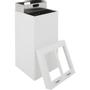 Carro-Line Affaldsspand, Carro-Line Carro-Mix, hvid, pulverlakeret stål, 2-rums, 2x25 l, med inderspand i metal, ilddæmpende, kildesortering mulig, til tungt affald *Denne vare tages ikke retur*