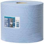 Værkstedsrulle,  Tork W1/W2, 3-lags, 119m x 23,5cm, Ø26,2cm, blå, nyfiber