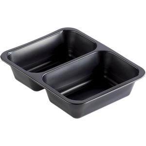 _ Plastbakke,  22, 7x17, 8x5cm,  1185 ml, sort, PP, 2-rums, 645/540 ml *Denne vare tages ikke retur* (131408*216)