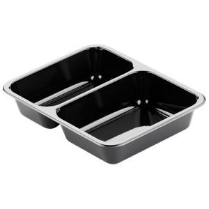 _ Bakke, 22, 5x17, 5x4, 3cm,  1110 ml, sort, CPET, 2-rums, 655/ 455ml,  standard serie, hovedret (132064*300)