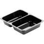 ABENA Bakke, 22,5x17,5x4,3cm, 1110 ml, sort, CPET, 2-rums, 655/455ml, standard serie, hovedret