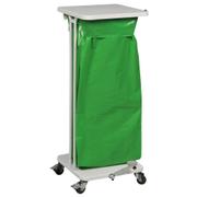 Sækko-Boy Affaldsstativ, Sækko-Boy, hvid, pulverlakeret stål, 60 l, med pedal og soft close låg