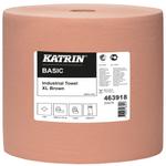 Værkstedsrulle,  Katrin Basic, 1-lags, 1000m x 32cm, Ø37cm, brun, genanvendt papir