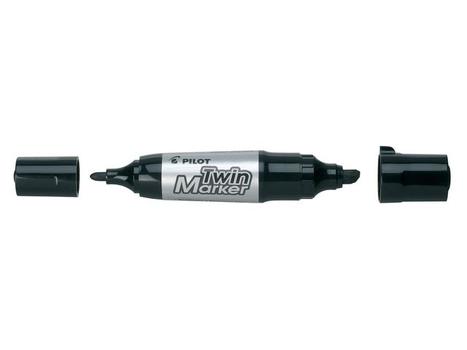 PILOT Merkepenn PILOT TwinTip 1,0-7,0 sort (MFN-15FB-BG-B*10)