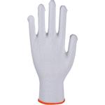 Tekstil handske, ABENA, 8, hvid, bomuld, med knopper