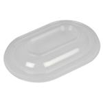 Snap-on låg, 17, 6x11, 6x3cm,  klar, APET, oval, til biret, biret *Denne vare tages ikke retur*