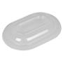 _ Snap-on låg, 17, 6x11, 6x3cm,  klar, APET, oval, til biret, biret *Denne vare tages ikke retur*