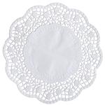 Kagepapir,  Ø17cm, hvid, papir, udhugget, rund