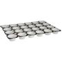 ABENA Bageform, 50,4x33,6x3,5cm, Ø5cm, hvid, papir, i ark, med sort kant