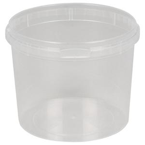 _ Condi bøtte, 9,7cm, Ø122mm, 800 ml, 800 ml, klar, PP, 1-rums (132698*360)