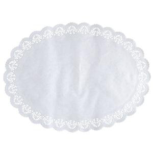 _ Kagepapir,  37x50cm, hvid, papir, udhugget, oval (321003*2000)