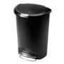 Simplehuman Pedalspand, Simplehuman, sort, plast, 50 l, med bred pedal, soft close låg, samt lås på låget *Denne vare tages ikke retur*