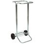_ Affaldsstativ,  stål blank, galvaniseret stål, 100 l, leveres usamlet