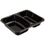 ABENA Bakke, C 2227-2K, 22,7x17,8x4,3cm, 1065 ml, sort, CPET, 2-rums, 450/615 ml, standard serie, hovedret