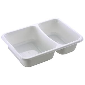 _ Bakke, C 2171-2B, 17, 1x12, 7x3, 8cm,  530 ml, hvid, CPET, 2-rums, 215/315 ml, standard serie, biret (132943*504)