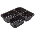 Bakke, C 2227-4C, 22, 7x17, 8x4, 3cm,  1070 ml, sort, CPET, 4-rums, standard serie, hovedret