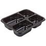 ABENA Bakke, C 2227-4C, 22,7x17,8x4,3cm, 1070 ml, sort, CPET, 4-rums, standard serie, hovedret