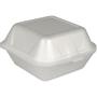 ABENA Burgerboks, 13,5x12,5x7cm, 500 ml, hvid, XPS, 1.150 ml, med hængslet låg