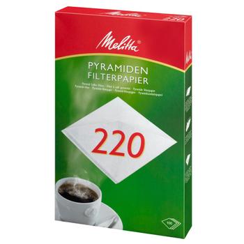 MELITTA Pyramidefilter,  Melitta, bleget, filterpapir,  220 (370901*2)