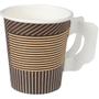 ABENA Kaffebæger Lines, ABENA Gastro, 7,8cm, Ø7,2cm, 18 cl, 21 cl, brun, pap/PE, 7 oz, med hank