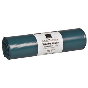 ABENA Sæk, ABENA Poly-Line,  75 l, blå, LDPE/ genanvendt,  57, 5x100cm (100102*10)