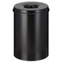 _ Brandhæmmende affaldsspand,  sort, metal, 30 l, brandsikker *Denne vare tages ikke retur*