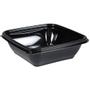 Abena Salatskål, 12,5x12,5x3,7cm, 250 ml, sort, RPET, firkantet