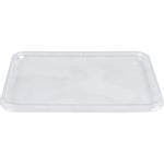 Låg, 17, 5x11, 9cm,  klar, PP, snap-on, rektangulær,  til standard bakke