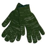 Tekstil handske, 10, grøn, bomuld/ polyester,  uden dotter, med lycra elastik