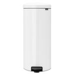Pedalspand,  Brabantia newIcon, hvid, stål, 30 l, med inderspand i metal og soft close låg