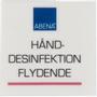 Abena Label til dispenser, 4x4cm, rød, flydende hånddesinfektion
