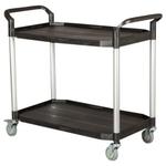 Rullebord,  Tina Trolleys, 1000x520x950mm,  sort, fiberplast,  med styr, 2 hylder, stor *Denne vare tages ikke retur*