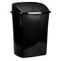 V-PART Affaldsspand, V-Part, sort, plast, 26 l, med sving låg, forberedt til vægmontering