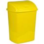 ABENA Affaldsspand, gul, plast, 15 l, med sving låg, forberedt til vægmontering
