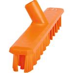Gulvskrubbe,  Vikan, 5x40x7, 5cm,  orange, glas/ polyester/ PP,  40 cm, stiv, UST *Denne vare tages ikke retur*