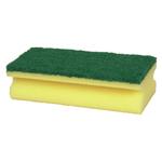 Skuresvamp,  14x7x4, 2cm,  grøn, nylon/ polyester/ polyether,  grov skureeffekt