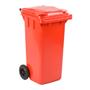 ABENA Affaldscontainer, rød, plast, 120 l, UV-resistent, til tungt affald og udendørs *Denne vare tages ikke retur*