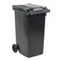 ABENA Affaldscontainer, grå, plast, 240 l, UV-resistent, til tungt affald og udendørs *Denne vare tages ikke retur*
