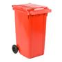 ABENA Affaldscontainer, rød, plast, 240 l, UV-resistent, til tungt affald og udendørs *Denne vare tages ikke retur*