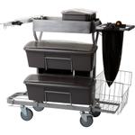 Rengøringsvogn,  Vikan Kompakt Plus, 1160x540x985mm,  grå, metal/ PVC,  til fugtsystem,  usamlet, til system størrelse 40 cm *Denne vare tages ikke retur*