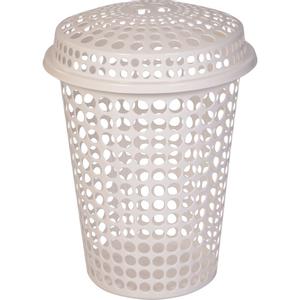 Tina Trolleys Plastkurv,  Tina Trolleys, 65cm, Ø47cm, hvid, plast, med låg (757601)