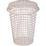 Tina Trolleys Plastkurv, Tina Trolleys, 65cm, Ø47cm, hvid, plast, med låg