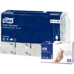 Håndklædeark,  Tork H2 Universal,  2-lags, Z-fold, 23, 4x21, 3cm,  8 cm, ubleget, genanvendt papir