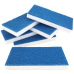 Slibesvamp,  25x11, 5x2, 4cm,  hvid, melamin/ polyester,  fin/grov slibeeffekt