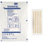 Suturtape,  Omnistrip,  76x3mm, beige, nonwoven/ PA/ polyester,  let elastisk, ark á 5 strips, latexfri, steril, engangs *Denne vare tages ikke retur*
