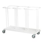 Affaldsstativ,  Tina Trolleys, hvid, pulverlakeret stål, 3-rums, 3x60 l *Denne vare tages ikke retur*