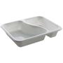 ABENA Bakke, C 2227-2F, 22,7x17,8x4,3cm, 1115 ml, hvid, CPET, 2-rums, 430/685 ml, standard serie, med S-deling, hovedret