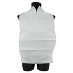 Spisestykke,  ABENA Classic, 3-lags, 70x38cm, hvid, PE/ tissue,  med bindebånd,  engangs